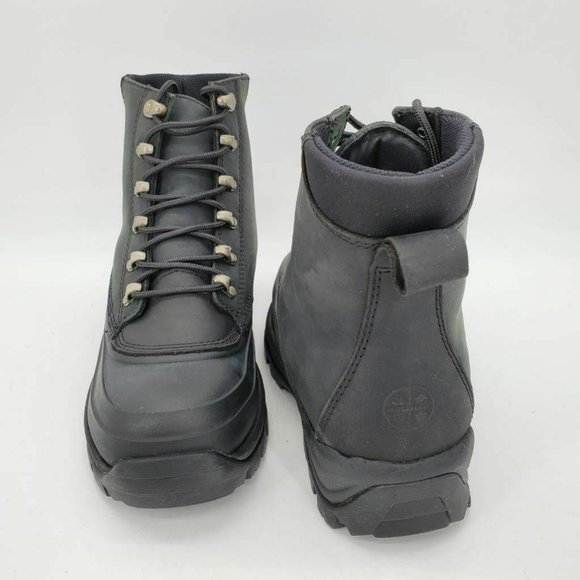 Lands End Mens Snow Winter Boots Black Leather 7 - Picture 4 of 10